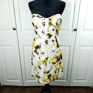 J. Crew linen silk strapless dress size 12